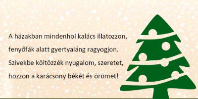 Karácsonyi üdvözlet Karácsonyi üdvözlet